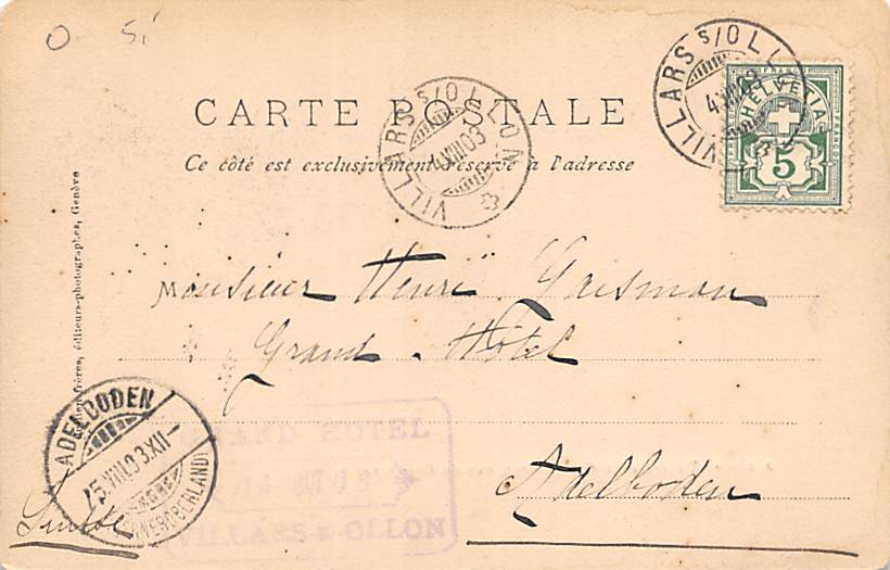 Villars, et le Gd. Muveran, vus de Chesières