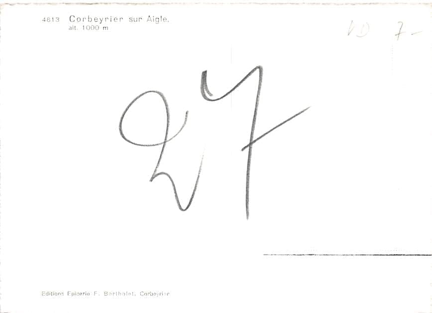Corbeyrier, sur Aigle