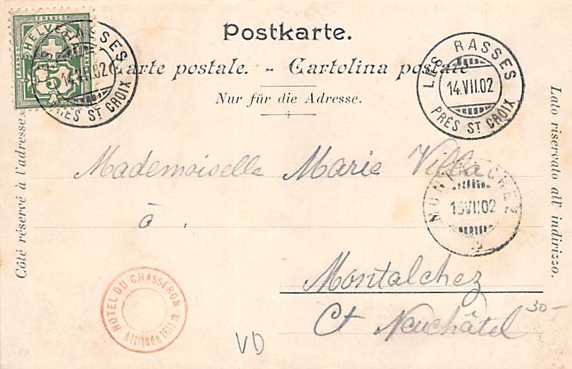 Les Rasses, Hotel du Chasseron