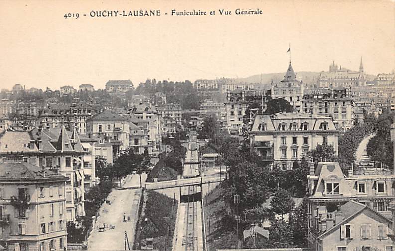 Ouchy-Lausanne, Funiculaire et Vue Générale