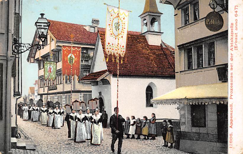 Appenzell, Prozession bei der Abtskapelle