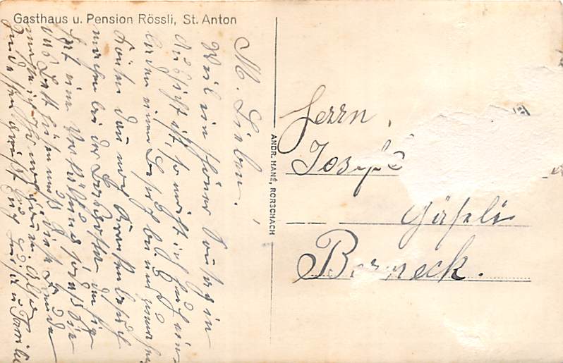 Oberegg, St. Anton, Gasthaus u. Pension Rössli