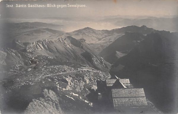 Säntis, Gasthaus: Blick gegen Seelalpsee