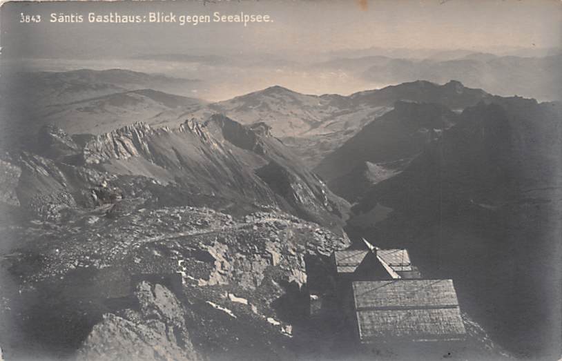 Säntis, Gasthaus: Blick gegen Seelalpsee