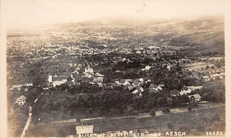 Aesch, Pfeffingen, Blick auf Pfeffingen und Aesch