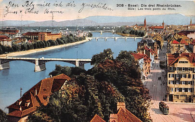 Basel, Die drei Rheinbrücken