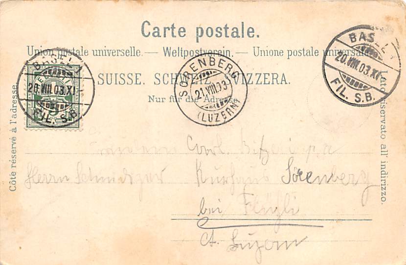 Basel, St. Johannthor, Gruss aus Basel