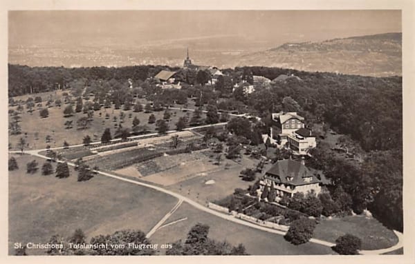 St. Chrischona b. Basel, Totalansicht vom Flugzeug aus