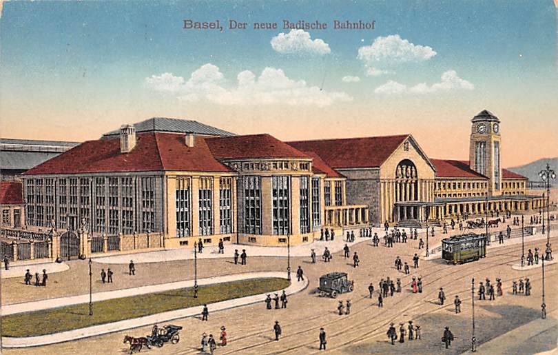 Basel, der neue Badische Bahnhof