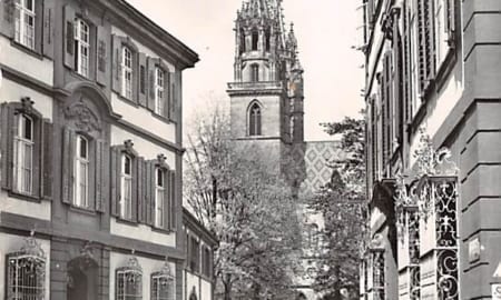 Basel, Rittergasse mit Münster