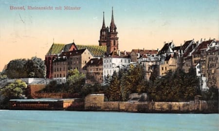 Basel, Rheinansicht mit Münster