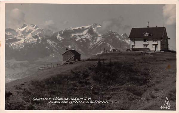 Gäbris, Gasthof, Blick auf Säntis u. Altmann