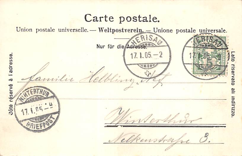 Herisau, Obstmarkt mit Kirche