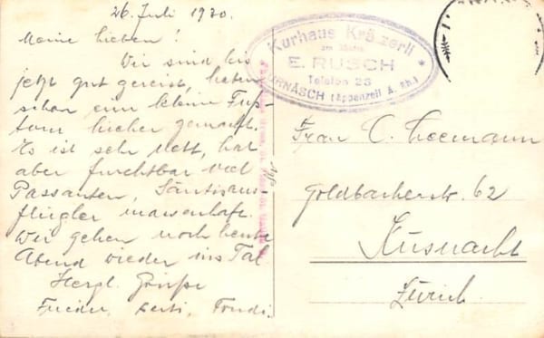 Urnäsch, Alpen-Kurhaus Kräzerli m. Säntiskette