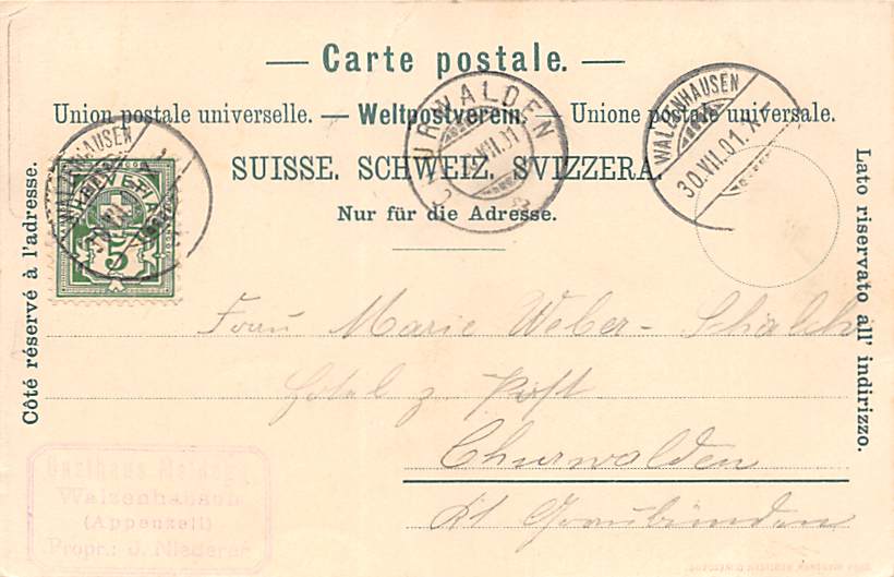 Walzenhausen, Gruss von der Meldegg