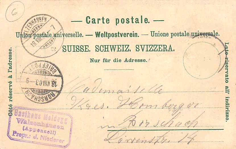 Walzenhausen, Gruss von der Meldegg