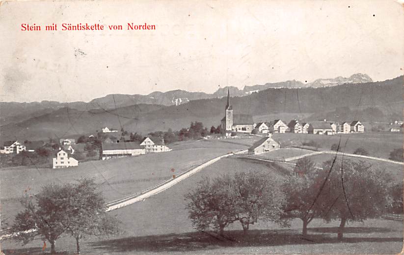 Stein, mit Säntiskette von Norden