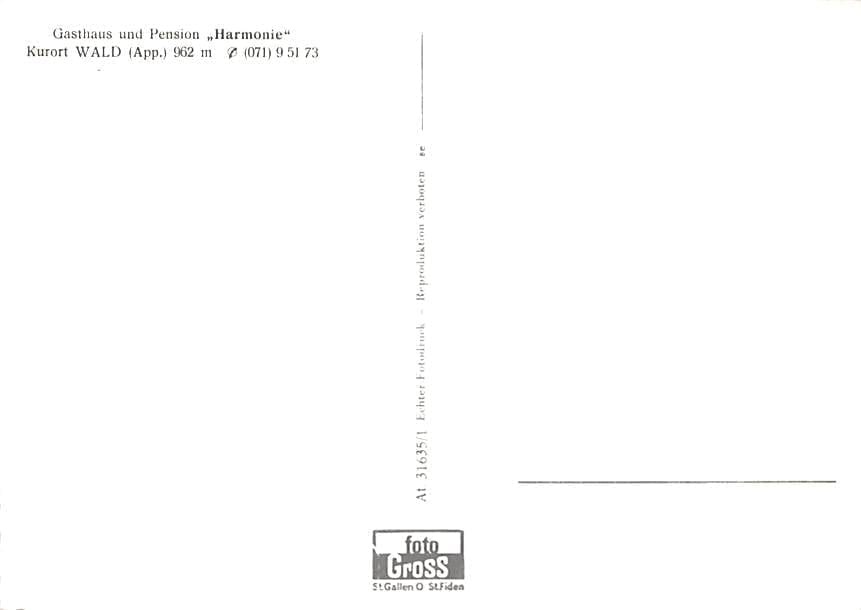 Wald, Gasthaus und Pension Harmonie