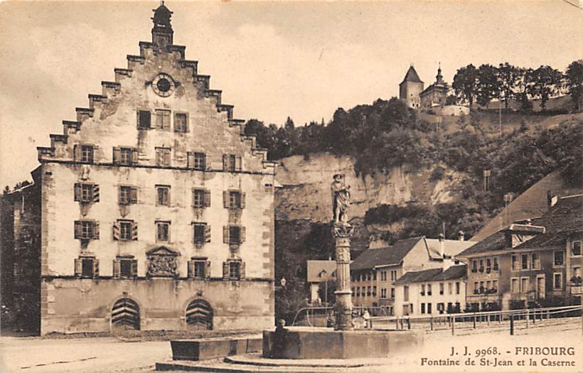 Freiburg, Fontaine de St-Jean et la Caserne