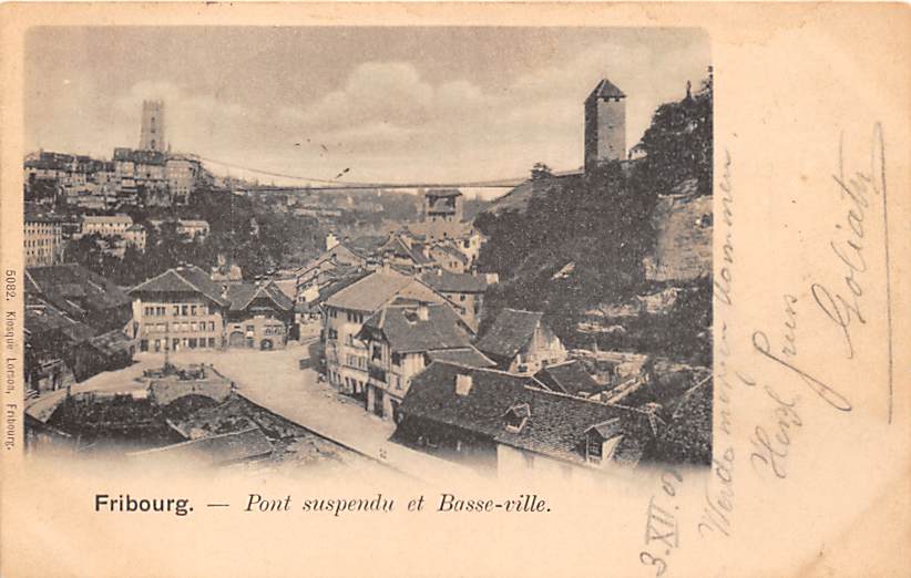Freiburg, Pont suspendu et Basse-ville