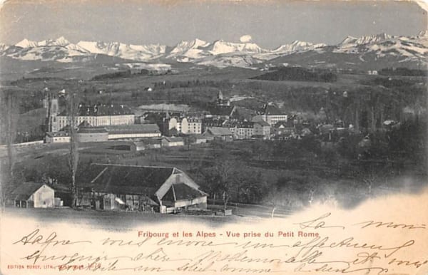 Freiburg, et les Alpes, Vue prise du petit Rome