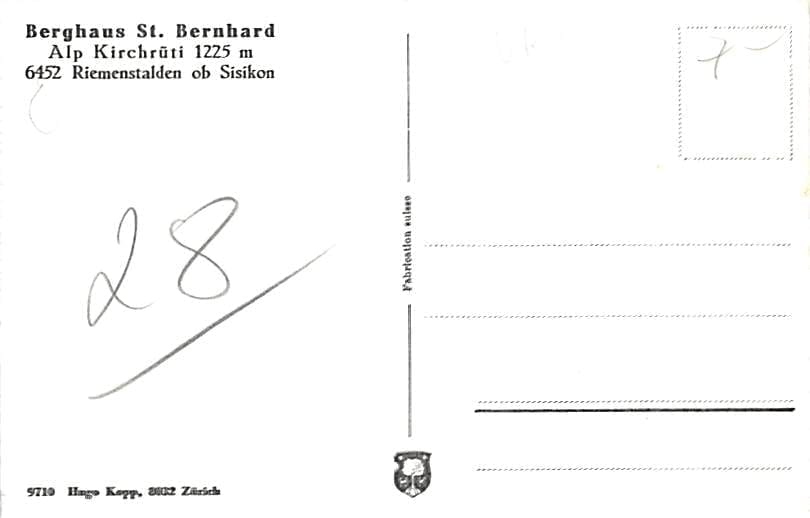 Sisikon, Riemenstalden, Berghaus St. Bernhard