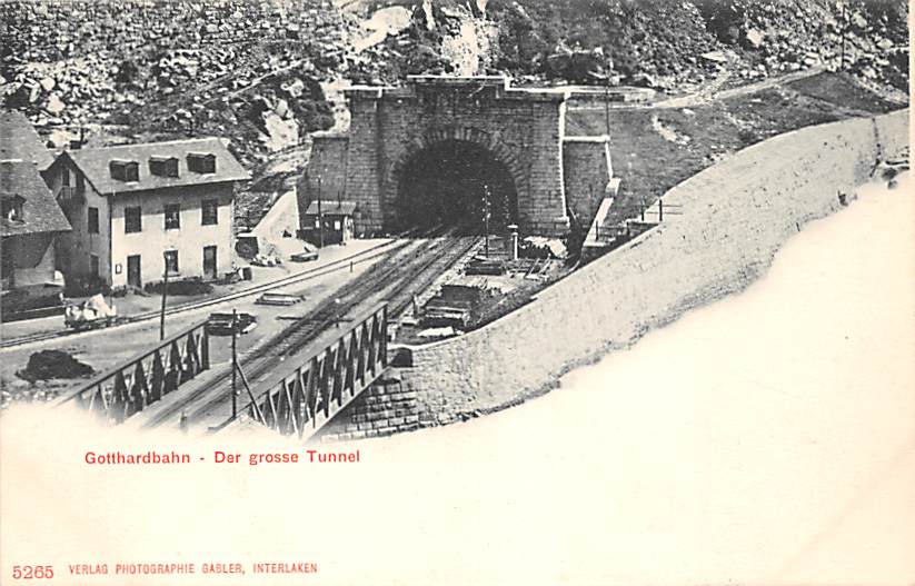 Goeschenen, Gotthardbahn, der grosse Tunnel