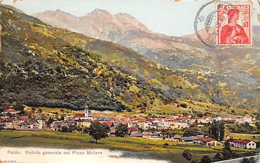 Faido, Veduta generale col Pizzo Molare