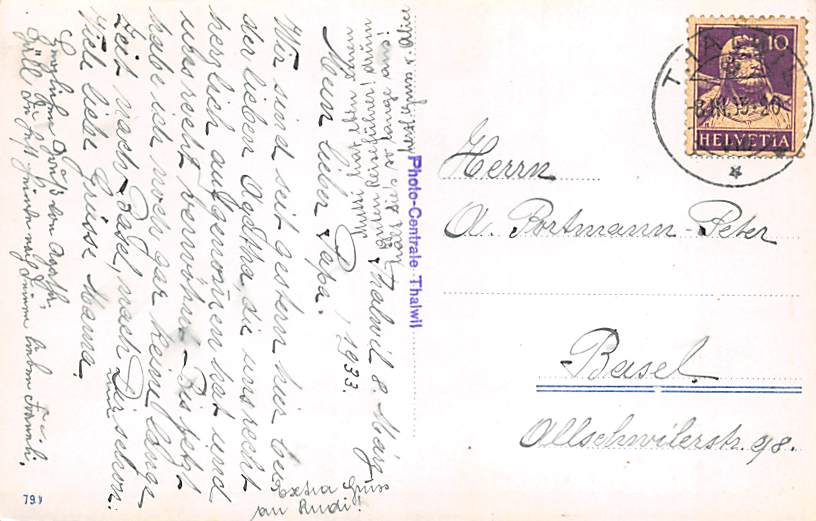 Thalwil g. die Alpen