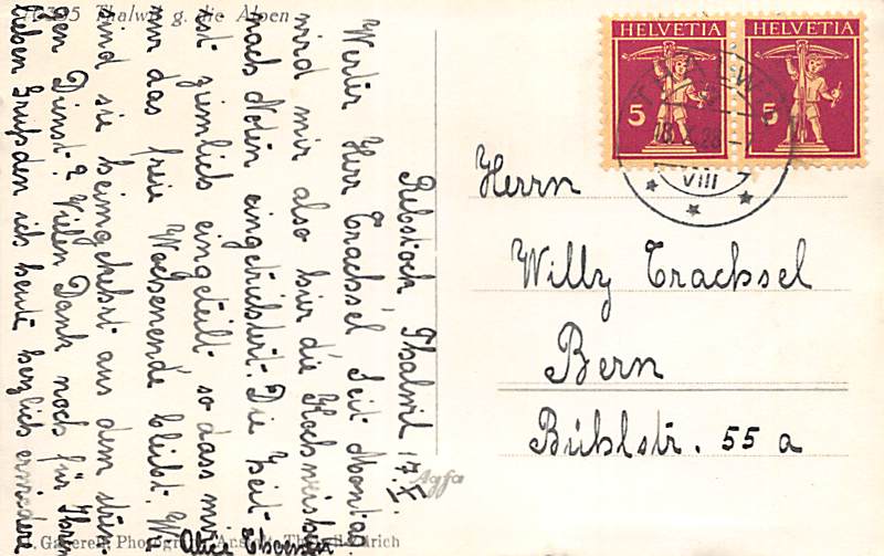 Thalwil g. die Alpen