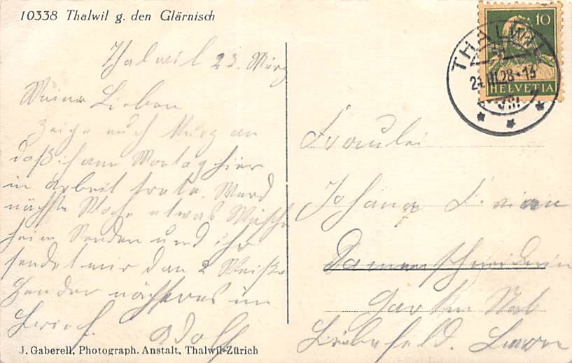 Thalwil, g. den Glärnisch