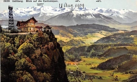 Zürich, Uetliberg, Blick auf die Centralalpen