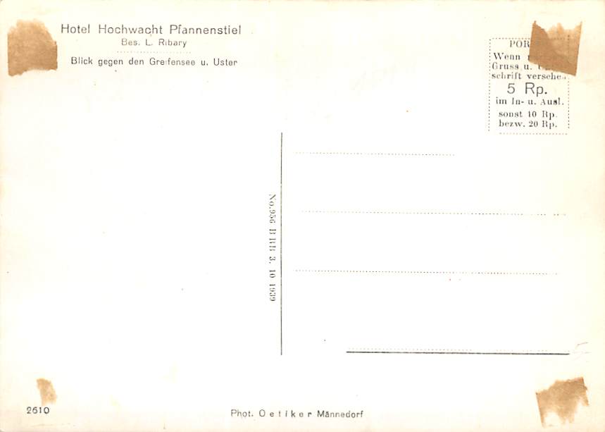 Pfannenstiel, Hotel Hochwacht