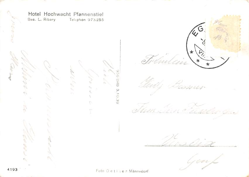 Pfannenstiel, Hotel Hochwacht