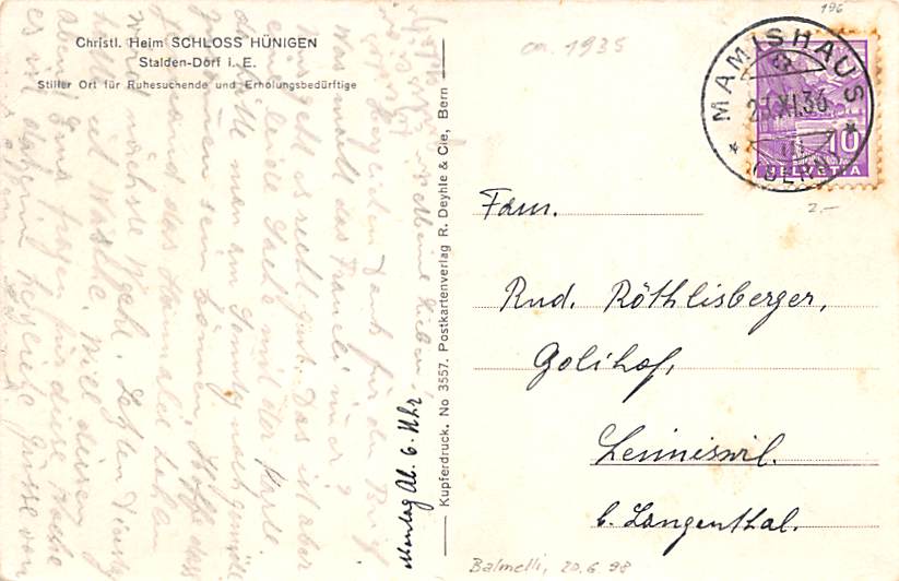 Hünigen i. E., Schloss