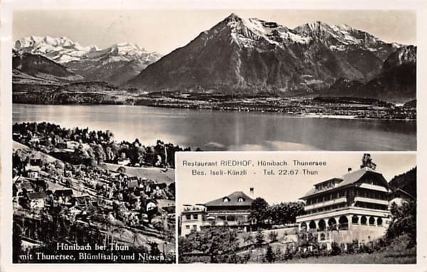 Hünibach, bei Thun, mit Thunersee