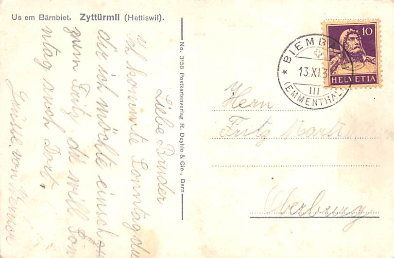 Hettiswil, Us em Bärnbiet, Altes Zyttürmli