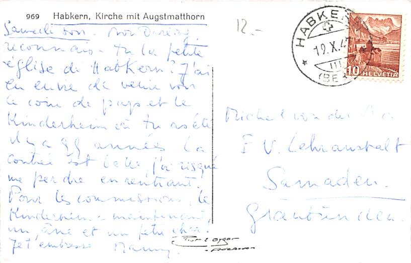 Habkern, Kirche mit Augstmatthorn