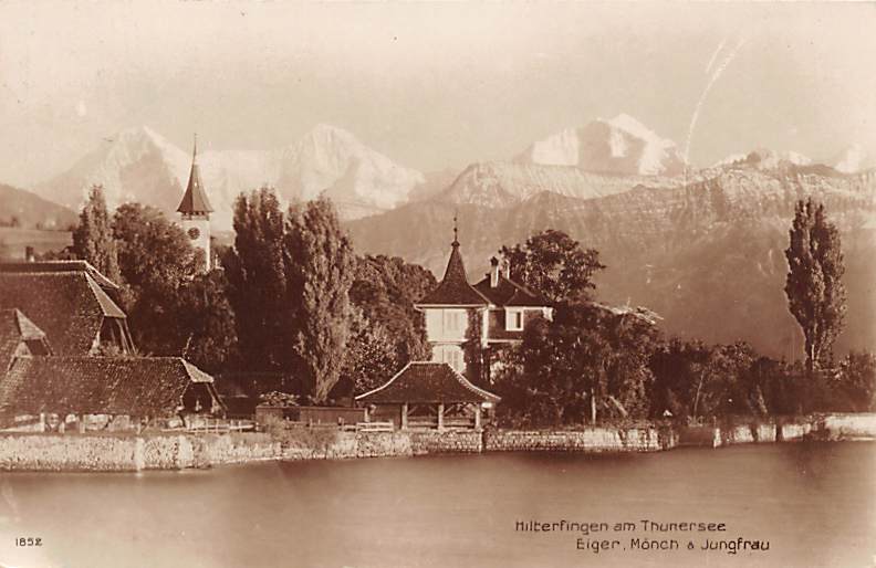 Hilterfingen, am Thunersee, Eiger, Mönch u. Jungfrau