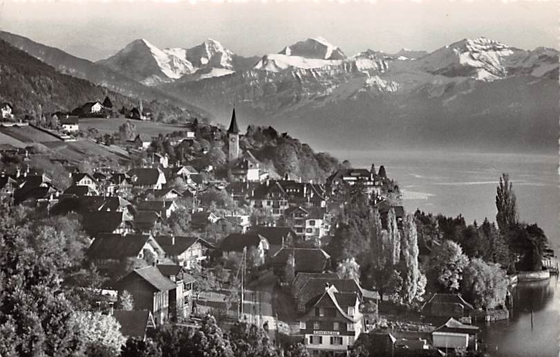 Hilterfingen, am Thunersee, Eiger, Mönch u. Jungfrau