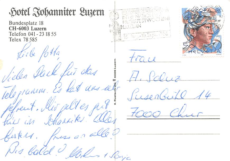 LU - Luzern, Hotel Johanniter