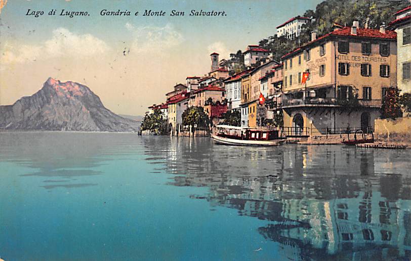 Gandria, Lago di Lugano, e Monte San Salvatore