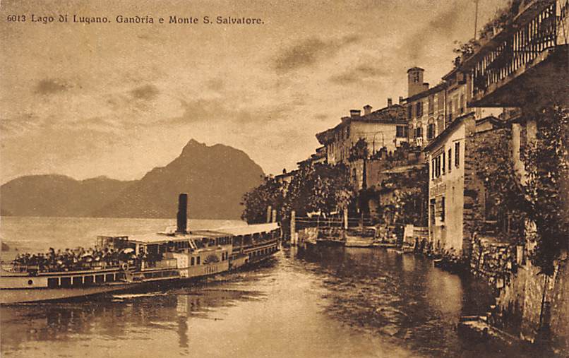 Gandria, Lago di Lugano, e Monte San Salvatore