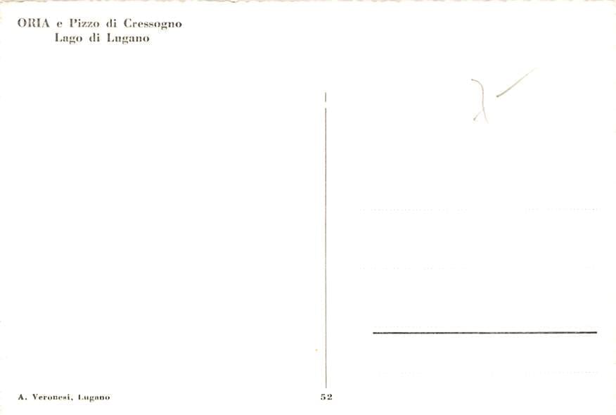 Oria, e Pizzo di Cressogno, Lago di Lugano