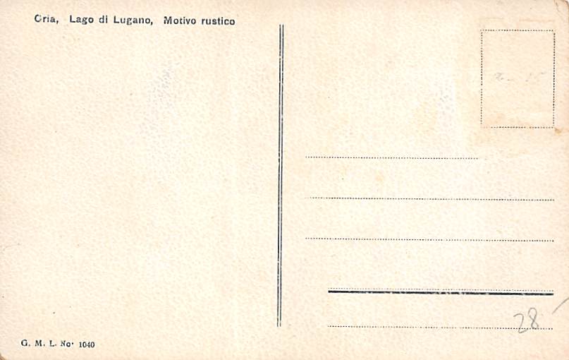 Oria, Lago di Lugano, Motivo rustico