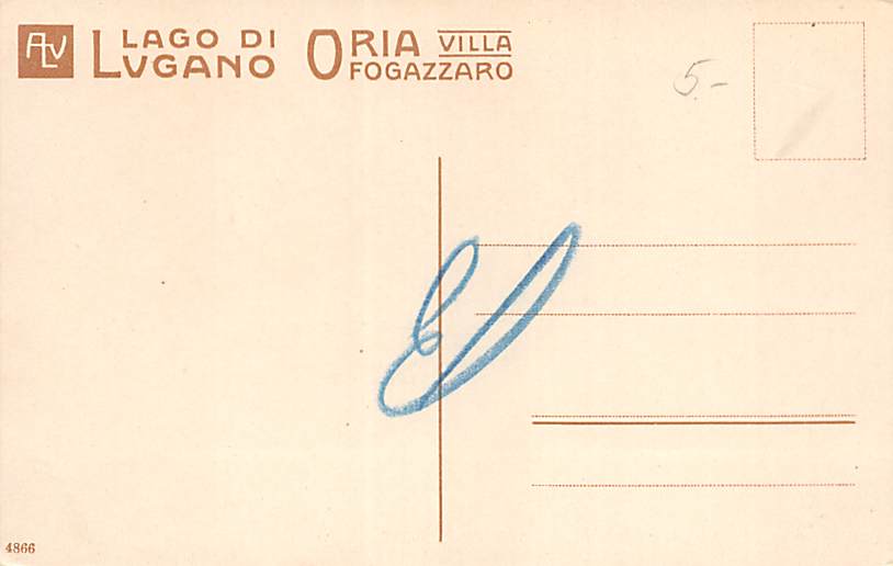 Oria, Villa Fogazzaro, Lago di Lugano