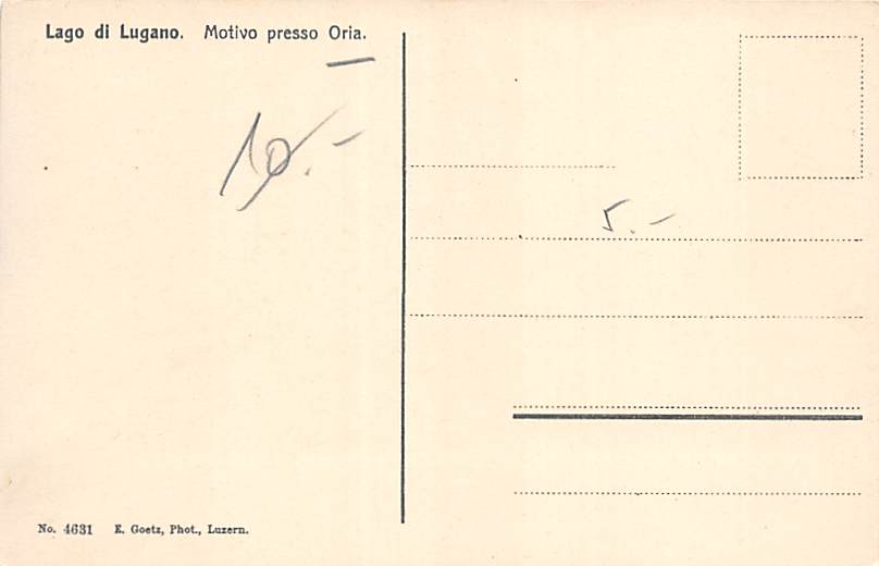 Oria, Motivo presso Oria, Lago di Lugano