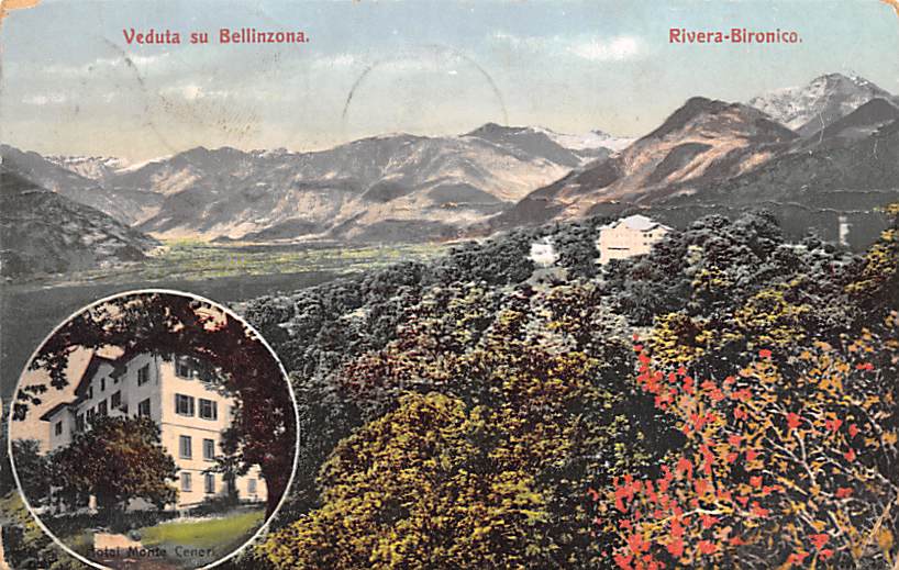 Rivera, Bironico, Veduta su Bellinzona
