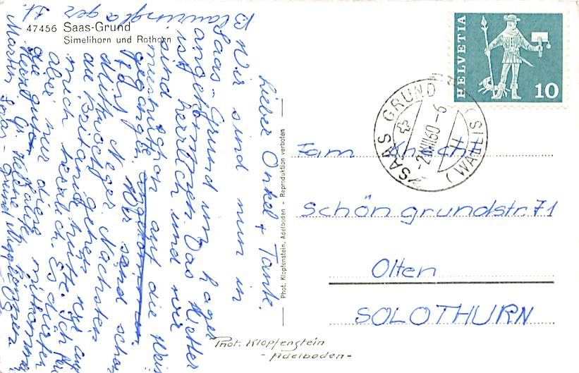 Saas-Grund, Simelihorn und Rothorn