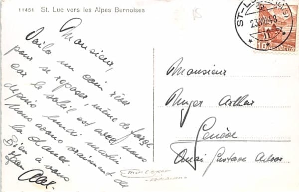 St. Luc, vers les Alpes Bernoises